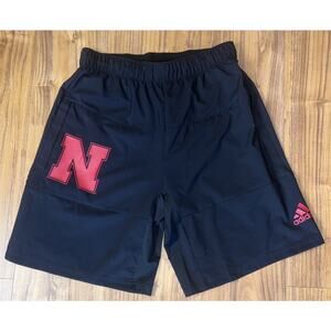 Nebraska Cornhuskers‎ Adidas Climalite Shorts Men's Black New Size Small NWT
